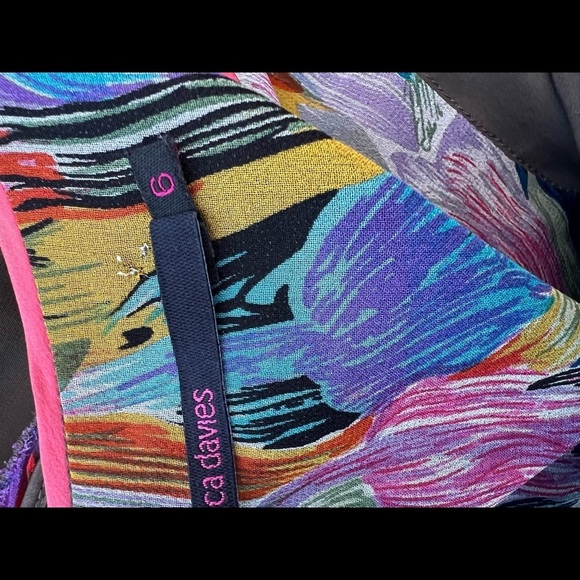 Erica Davies 100% silk top Women multicolored size 6 - Picture 13 of 13